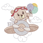 Urso Aviador 1 em Pontos Leves