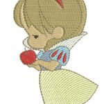 Menina Cute Vestida de Branca de Neve - Rippled