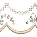 Barrinha com Rosa e Raminhos de Poá