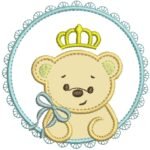 Urso Rei na Moldura - Aplique