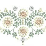 Floral e Ramo com Rosas em Ponto Cheio
