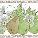 Ramo de Peras e Flor - Ponto Tatame