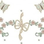 Lacinhos com Borboletas - Ponto Cheio