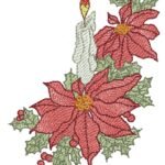 Vela com Flor de Natal R55-05