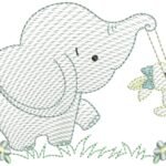Elefante com Coelho no Balanço - Rippled