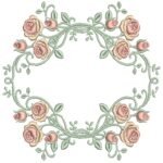 Rosas na Moldura - Ponto Cheio