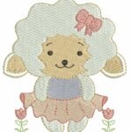 Ovelha Bailarina com Lacinho - Ponto Tatame