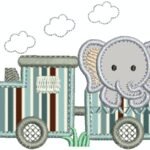 Elefante no Trem em Aplique