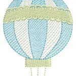 Balão com Faixa  Decorada- Rippled