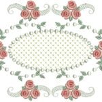 Floral com Moldura em Crivo