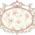 Moldura Oval com Rosas e Coroa - Aplicação