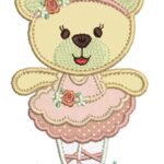 Ursa Bailarina com Tiara -Aplique