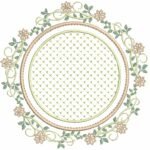 Ramo Floral com Moldura em Crivo