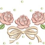 Ramo de Rosas e Laço com Bolinhas