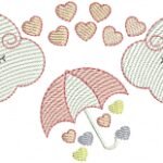 Nuvens com Sombrinha Chuva de Amor - Rippled