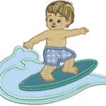 Menino Surfando - Aplique
