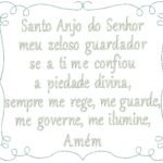 Oração santo Anjo com Moldura