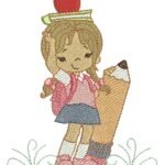 Menina com Mochila e Cadernos - Rippled