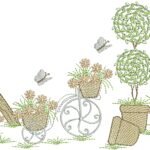 Jardim com Bicicleta - Rippled