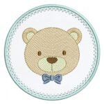 Urso e Moldura Aplique - Pontos Leves
