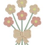 Ramo e Flor com Laço -  FLOR EM 3D