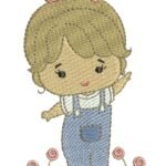 Menina Cute de Macacão - Rippled