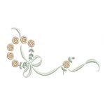 Floral de Rosas R57 e Laço Ponto Cheio