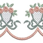 Barrinha com Laço, Crivo e Rosa