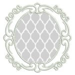 Moldura Oval e Aplique - Ponto Cheio