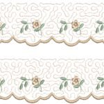 Barrinha com e sem Emenda de Florzinhas com Quilting