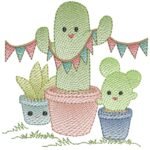 Cactos com Bandeirinhas - Rippled