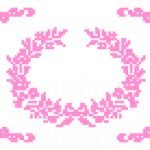 Moldura com Rosas em Ponto Cruz