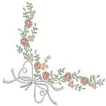 Cantoneira com Laços e Rosas – Ponto Cheio