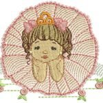 Menina Bailarina com Mão no Queixo - Rippled