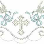 Pombo Divino e Cruz com em Ponto Cheio