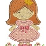 Princesa com Florzinhas - Aplique
