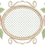 Rosas Grandes e Moldura em Crivo