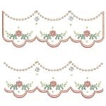 Barrinha Delicada com Rosas e Florzinhas  - COM E SEM EMENDA.