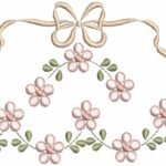 Laço com Florzinhas - Ponto Cheio