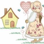 Camponesa e Casa em Aplique