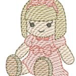 Boneca Sentada em Rippled – Tamanhos Pequenos