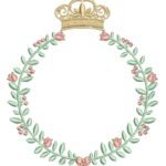 Floral de Tulipas e Coroa 1 em Ponto Cheio