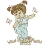 Menina e Borboletas - Pontos Leves