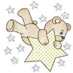 Urso Segurando na Estrela - Rippled