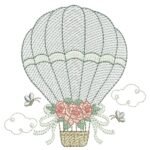 Balão com Rosas e Laços - Pontos Leves