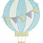 Balão com Bandeirinhas - Rippled