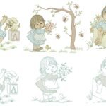 Pacote de Meninas Rippled e Ponto Corrido - 6 Matrizes