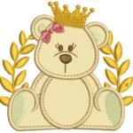 Ursa Real com Coroa de Louro - Aplique