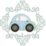 Fusca em Aplique na Moldura