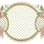 Rosas e Moldura em Crivo